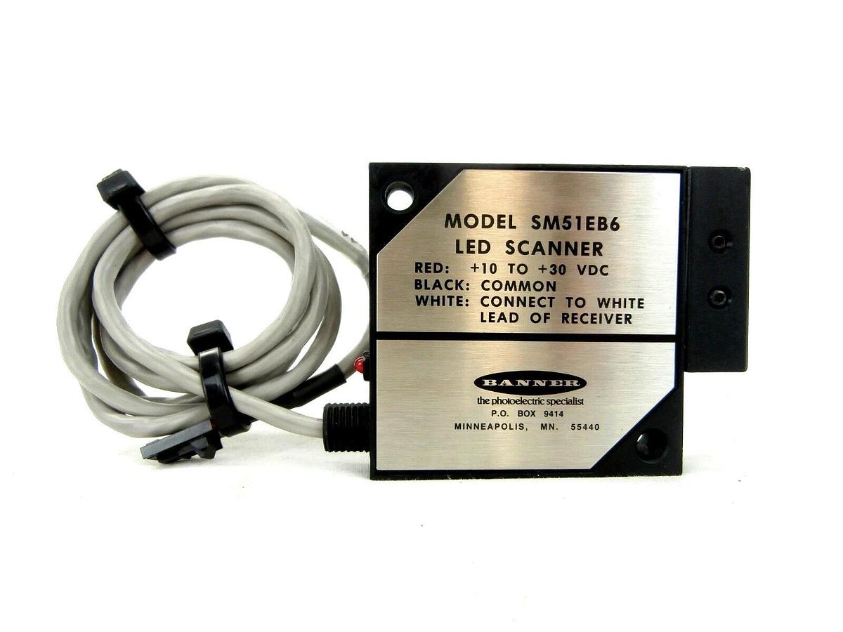 Used Banner SM51RB6 LED Scanner L/H Emitter KLA Instruments 750-657649-01 2132 Used