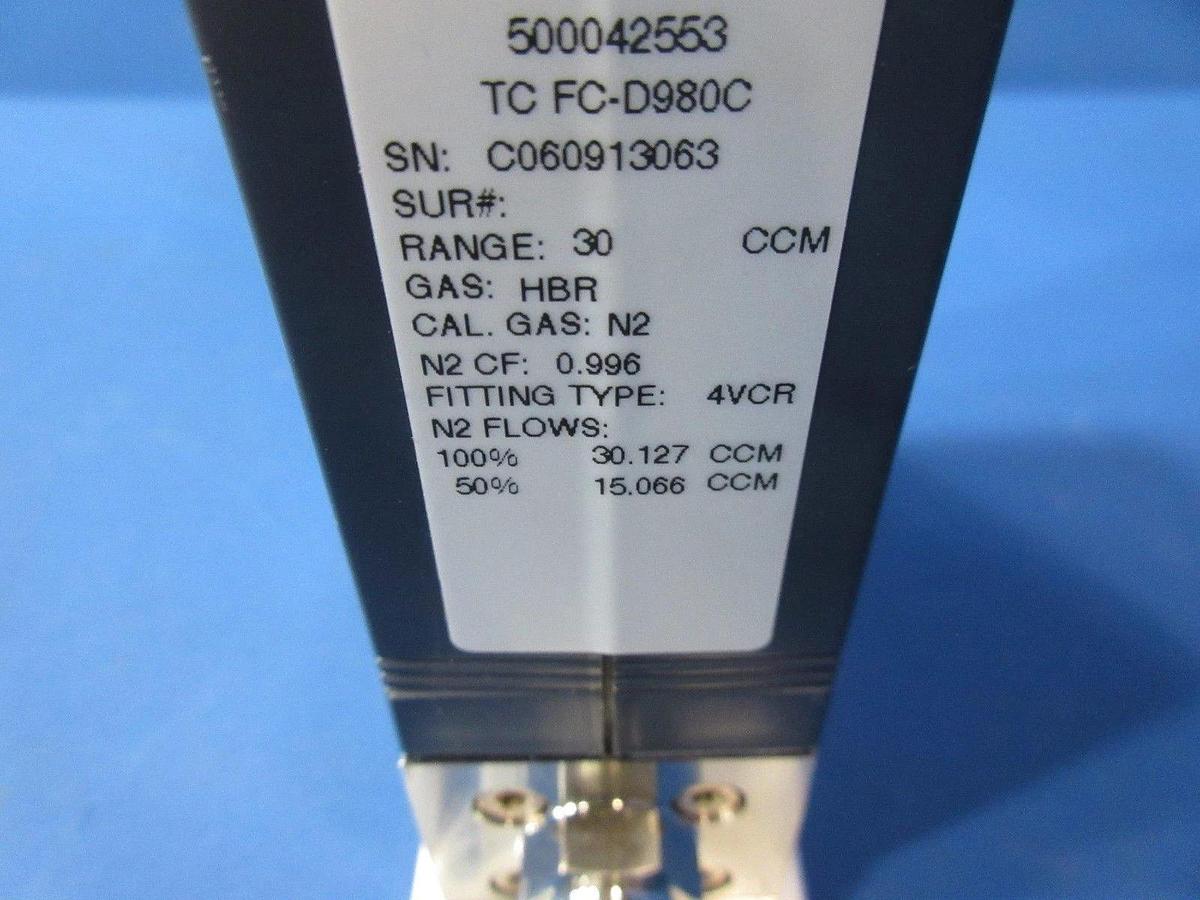 Used Aera FC-D980C Mass Flow Controller MFC 30 CCM HBr Used Working