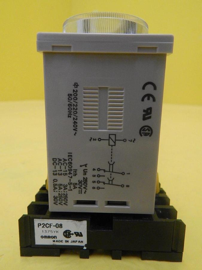 Used Omron H3CR Analog Timer Lot of 4 H3CR-H8L H3CR-A8 TEL Tokyo Electron PR300Z Used