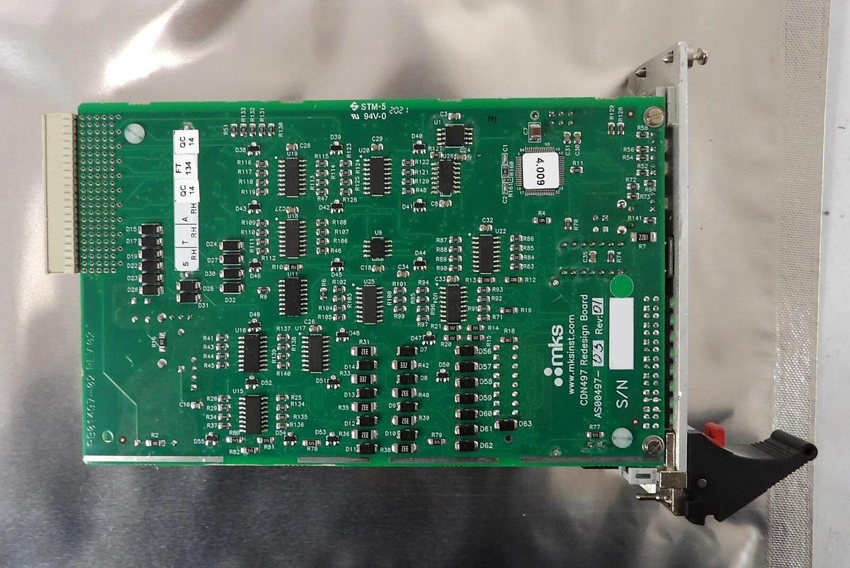 Used MKS Instruments AS02500-38-1 Interlock Module PCB CDN497 AMAT 0190-87835 Working