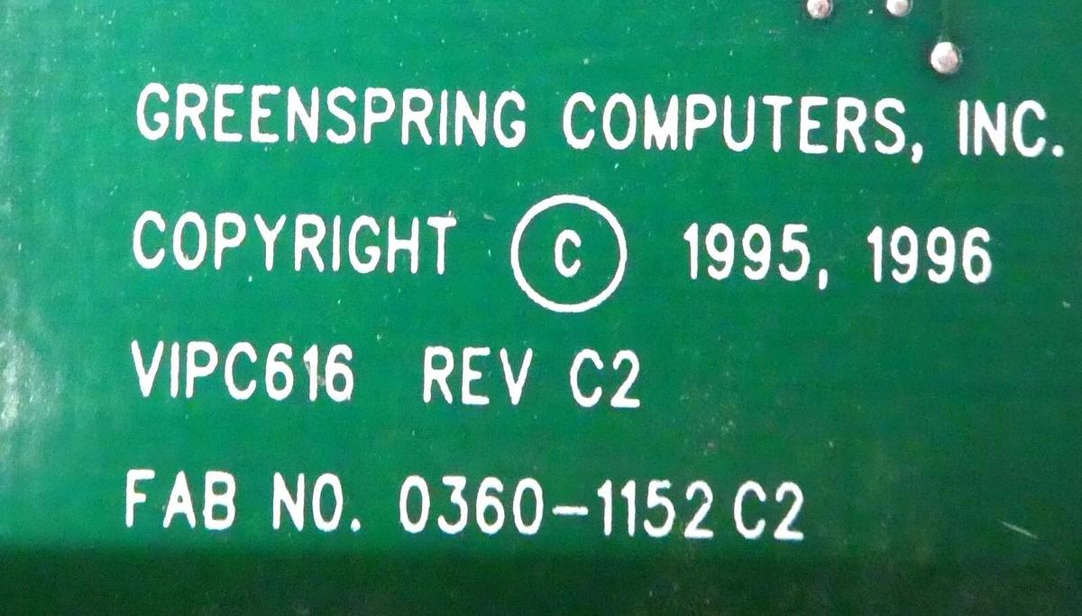 Used Greenspring Computers VIP616 Rev C2 Industry Pack PCB Card Working Surplus