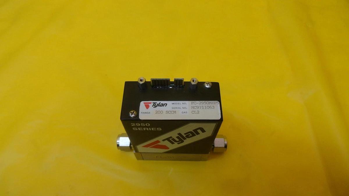 Used Tylan FC-2950MEP5 Mass Flow Controller MFC 2950 Series 200 SCCM Cl2 Used Working