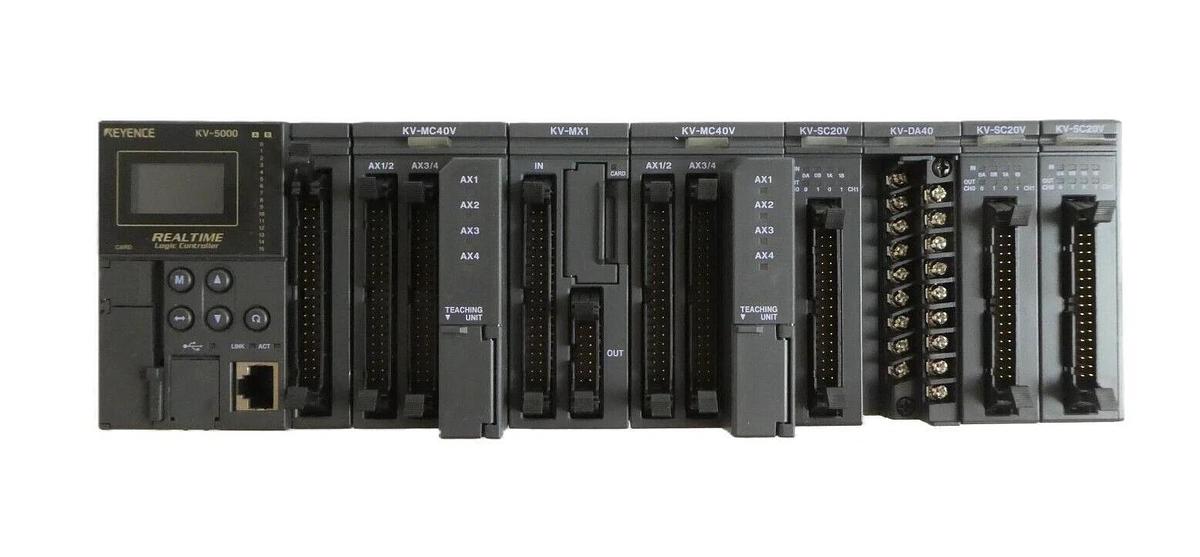Used Keyence KV-5000 Real Time Logic Controller CPU Module Assembly Working Surplus
