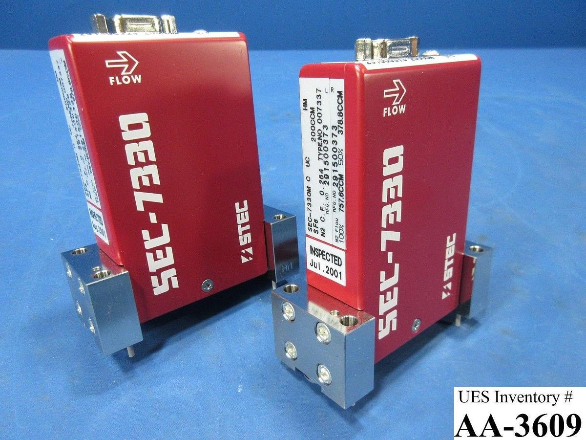 Used Horiba STEC SEC-7330M Mass Flow Controller SF6 200CCM Lot of 2 Used Working