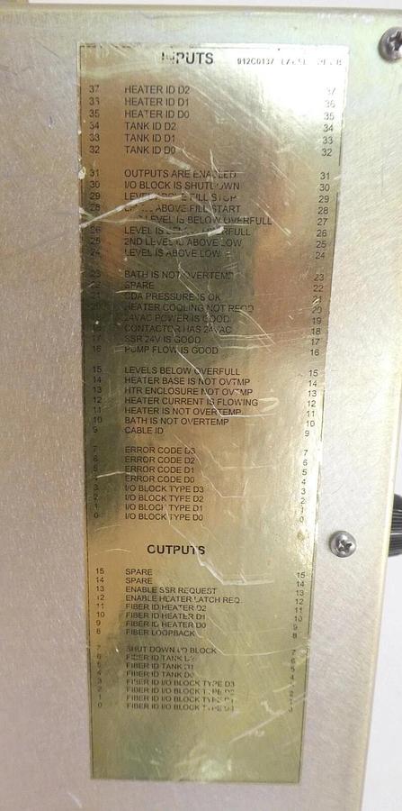 Used Semitool 912C0137 Heated Tank Control I/O Block 23785 Working Surplus