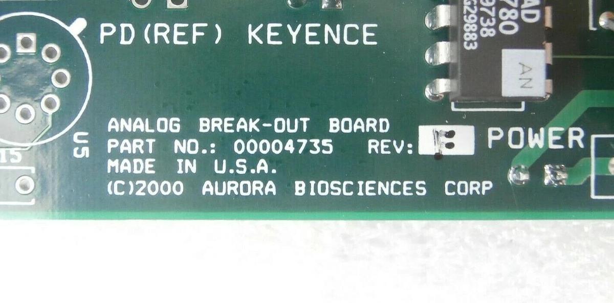 Used AuroAurora Biosciences 00004735 Analog Break-Out Board PCB Keyence Working Spare