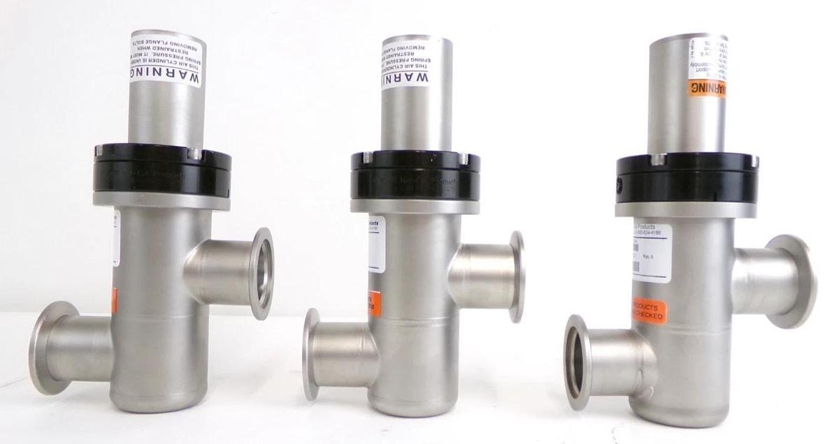 Used Nor-Cal Products 3870-01244 Angle Valve AMAT Reseller Lot of 3 Working