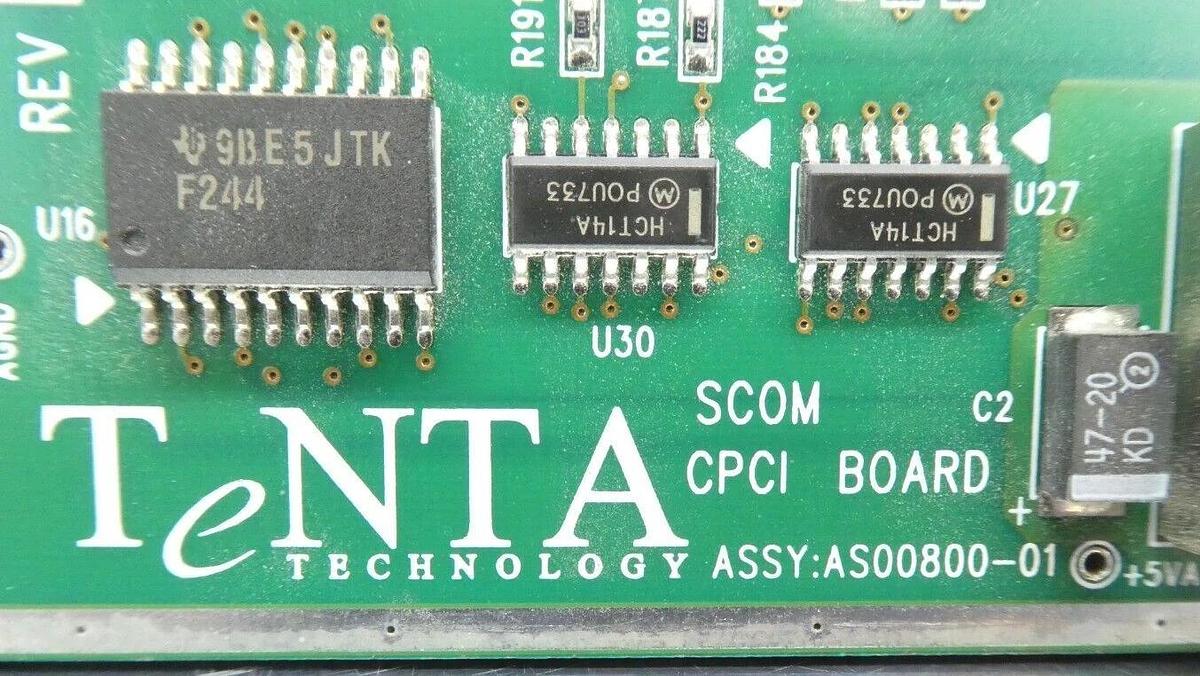 Used TeNTA Technology AS00800-01 CPCI Board PCB Missing Face Plate As-Is
