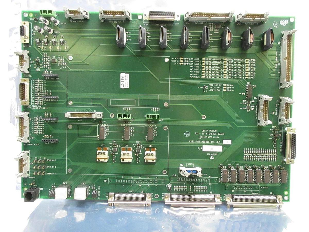 Used Delta Design 1935860-501 PXI-TC Interface Board PCB Used Working