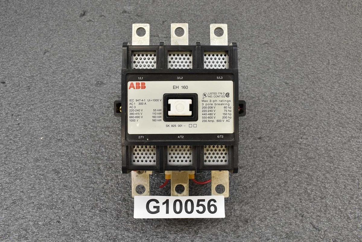 Used ABB EH160C-N Contactor Coil, 3 Pole Breaker