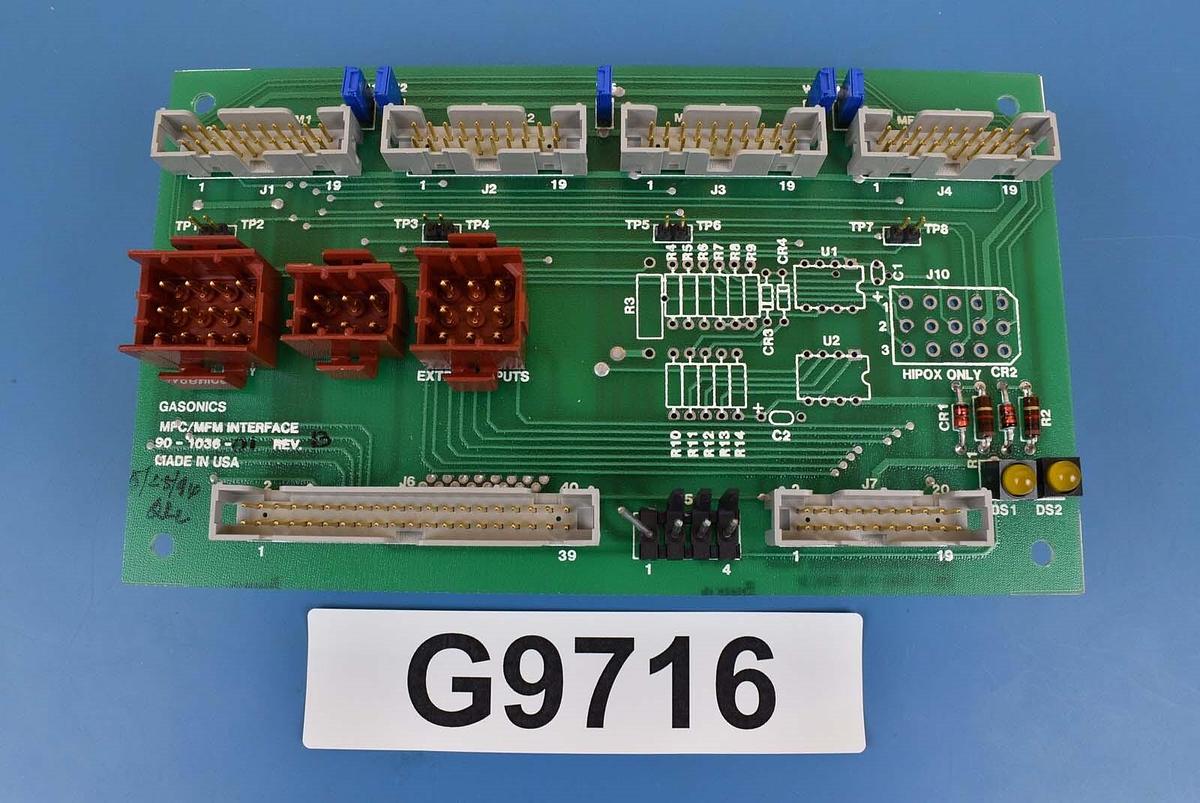 Used Gasonics 90-1036-01 PCB MFC/MFM Interface