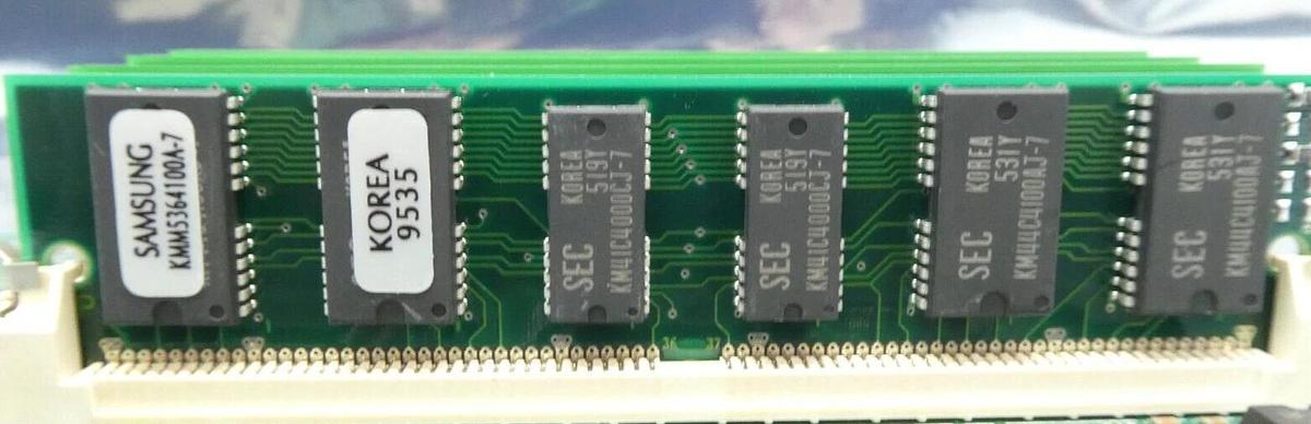 Used Phoenix Technologies 625607-002 SIMM Bank PCB HYM536410AM-60 Working Surplus