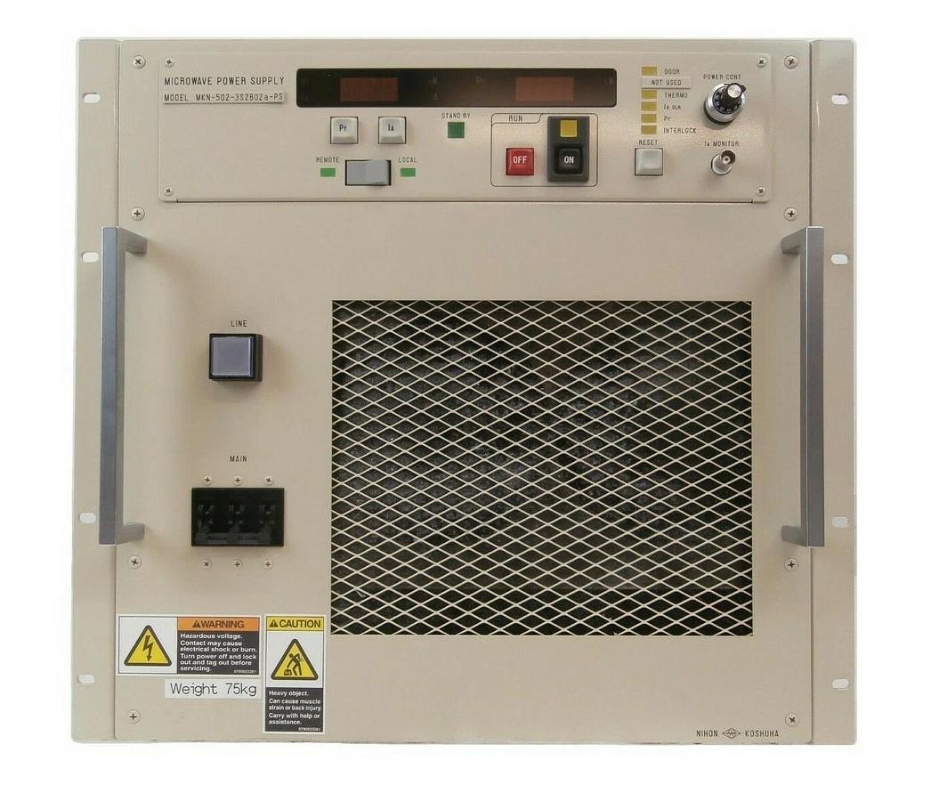 Used Nihon Koshuha MKN-502-3S2B02a-PS Microwave Power Supply TEL Trias Working