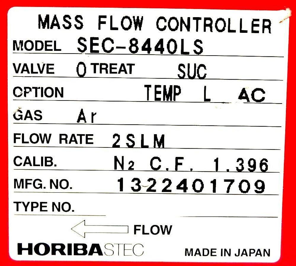 Used Horiba STEC SEC-8440LS Mass Flow Controller MFC SEC-8440 Lot of 4 Working Spare