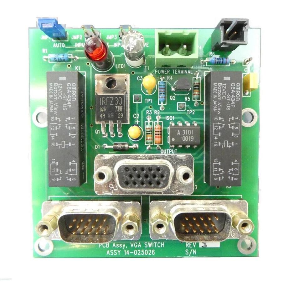 Used Therma-Wave 14-025026 VGA Switch PCB 40-025025 OPTI-PROBE OP 7341 Working