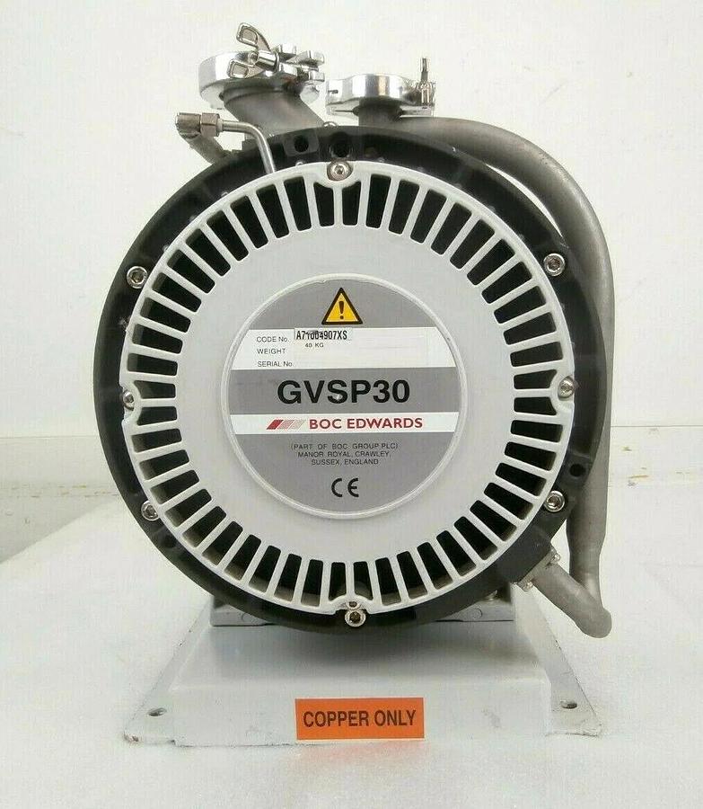 Used GVSP30 Edwards A71004907XS Scroll Vacuum Pump 18865 Hrs Cu for Rebuild Working