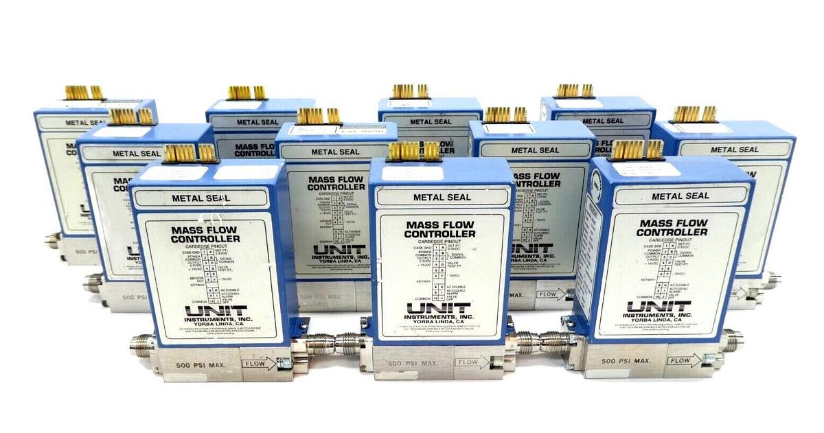 Used UNIT Instruments UFC-1660 Mass Flow Controller MFC Ar CHF3 Cl2 Lot of 11 Working