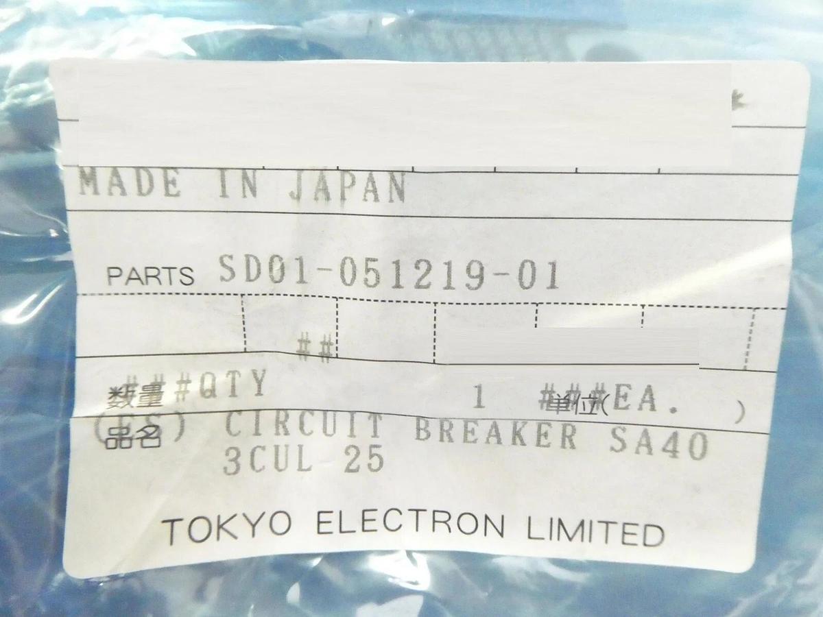 Fuji Electric SA403CUL 250 Auto Breaker TEL Tokyo Electron SD01-051219-01 New