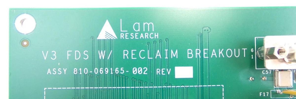 Used Lam Research 810-069165-002 V3 FDS with Reclaim Breakout PCB Working