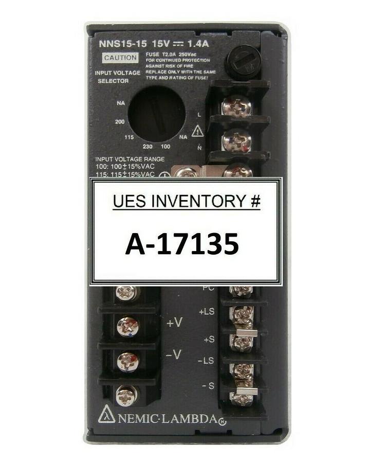 Used Nemic-Lambda NNS15-5 Linear Power Supply NN Series Working Spare