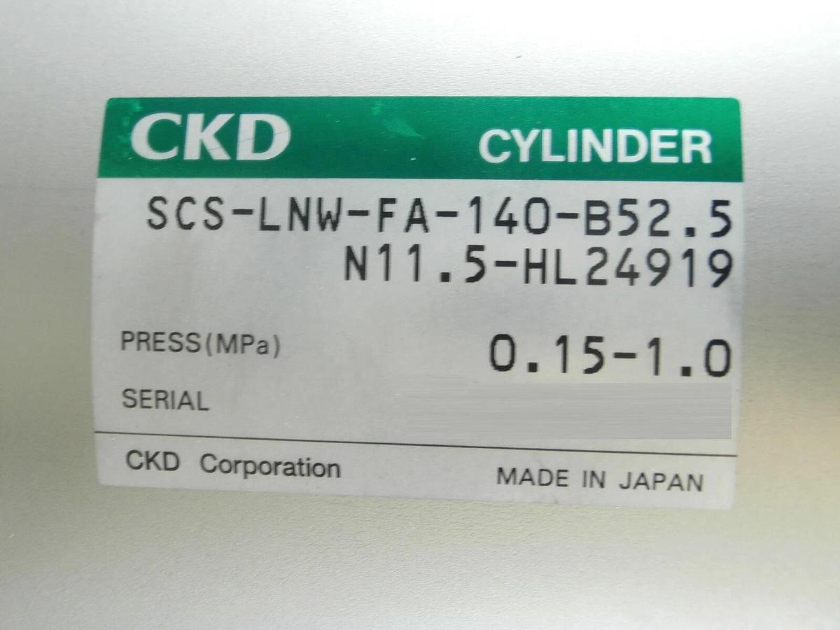 Used CKD SCS-LNW-FA-140-B52.5-N11.5-HL24919 Pneumatic Cylinder Chamber Wafer Chuck