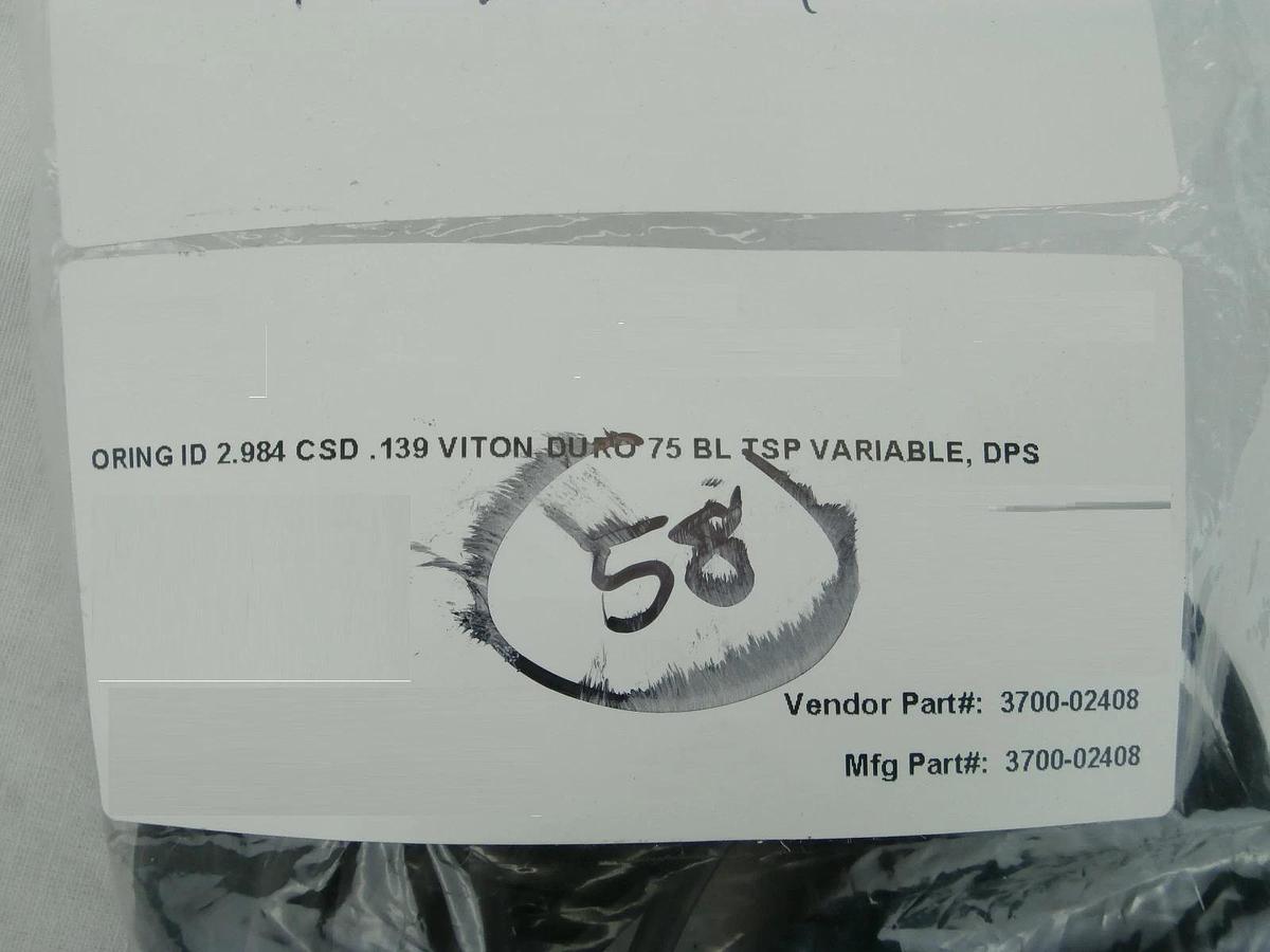 Used AMAT Applied Materials 3700-02408 Duro Black O-Ring Reseller Lot of 58 New