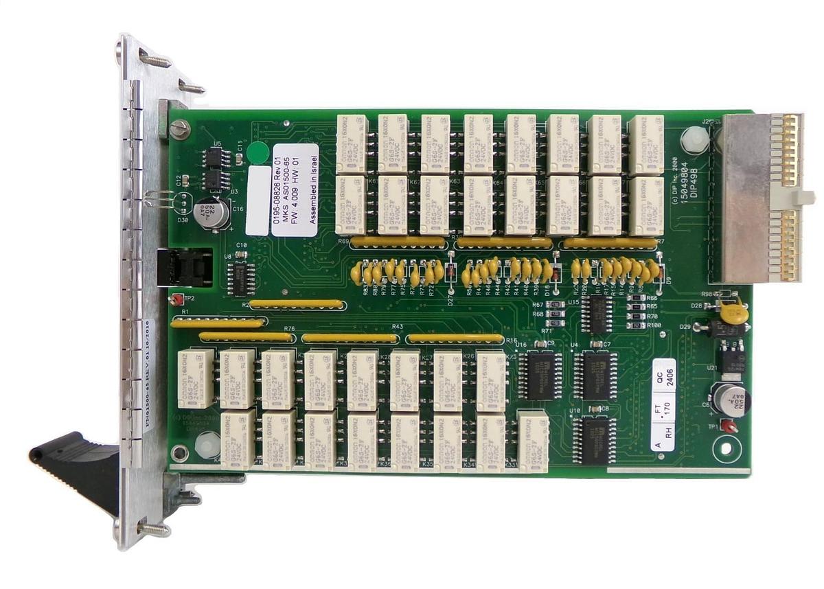 Used MKS Instruments AS01500-65 Cleaner Interlock #2 PCB Card 0195-08826 Working