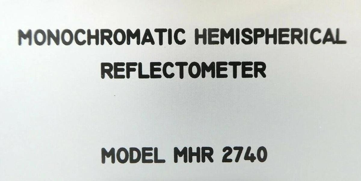 Used Steag AST HR 2740 Monochromatic Hemispherical Reflectometer Mattson Working