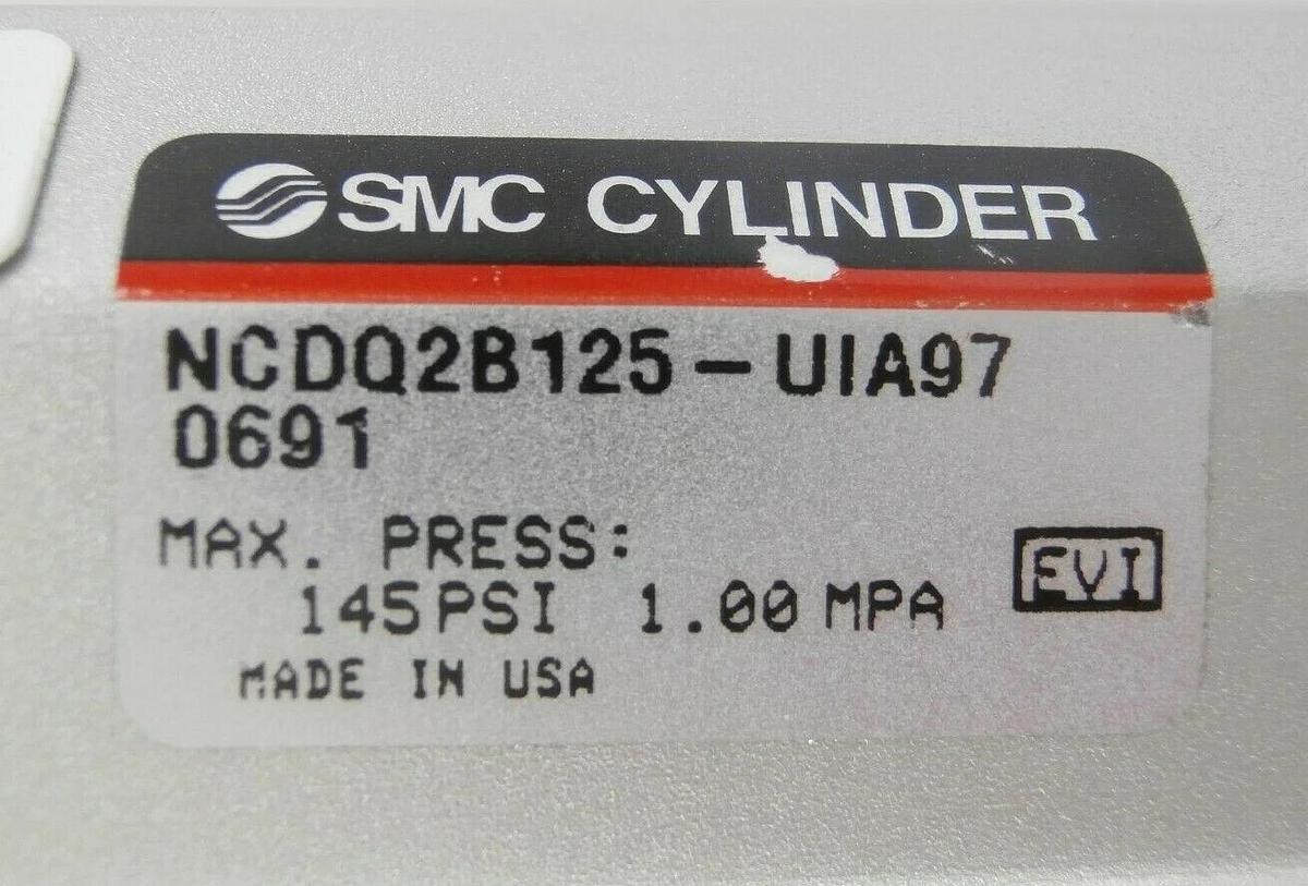 Used SMC NCDQ2B125-UIA97 Slit Valve Pneumatic Cylinder with Gate AMAT Ultima X Spare