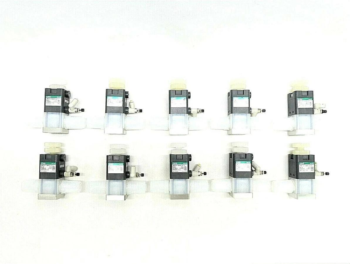 Used CKD AMD312-10BUR-14-TC Chemical Liquid Valve AMD Lot of 10 Working Surplus