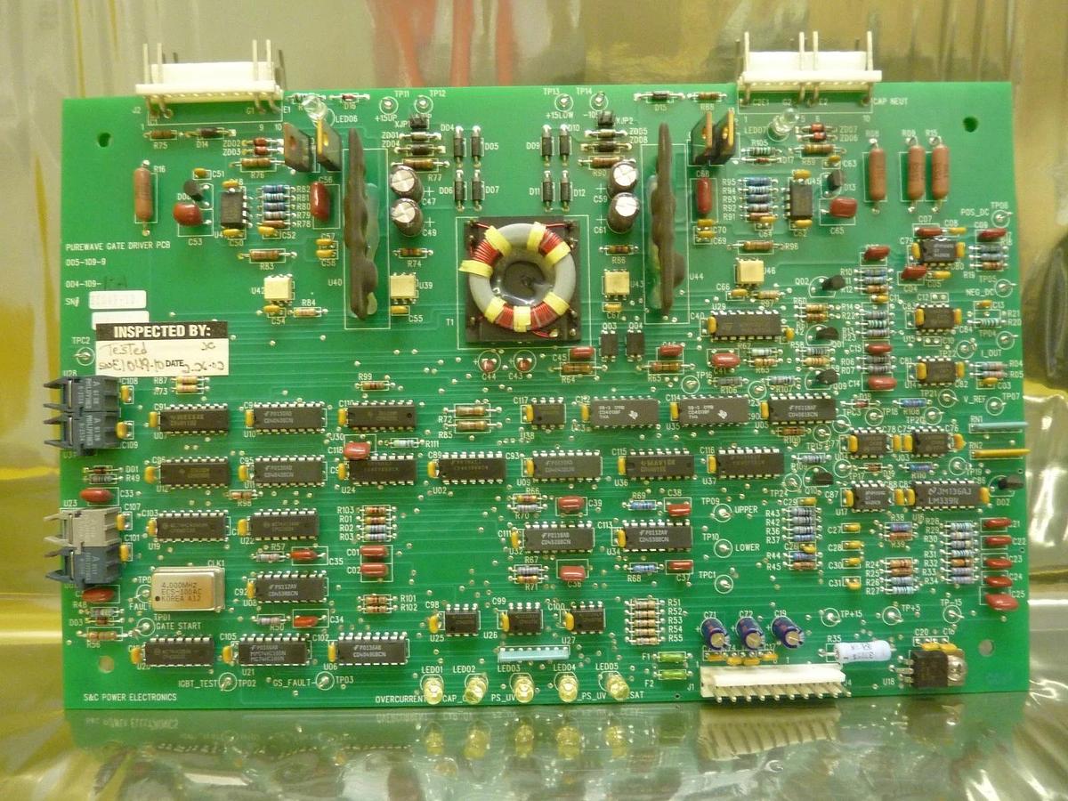 Used S&C Electric 005-109-9 Purewave Gate Driver Board PCB 004-109-10A Used Working