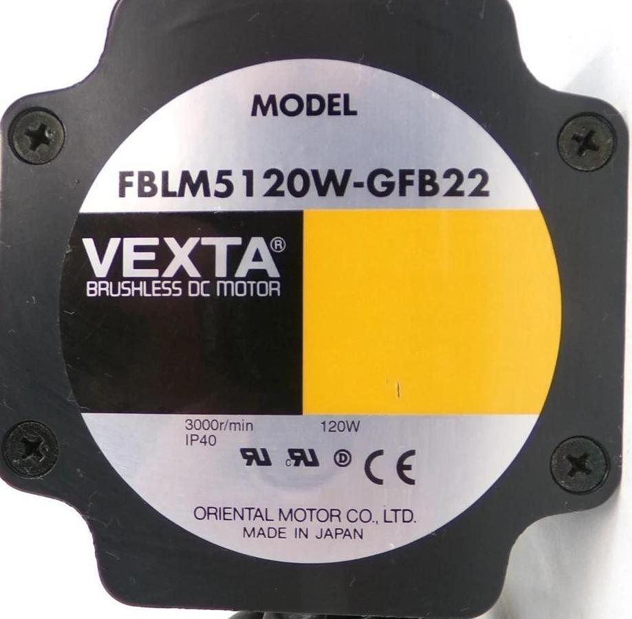Used Oriental Motor FBLM5120W-GFB22 DC Motor W/Gearhead GFB5G10 VEXTA Working