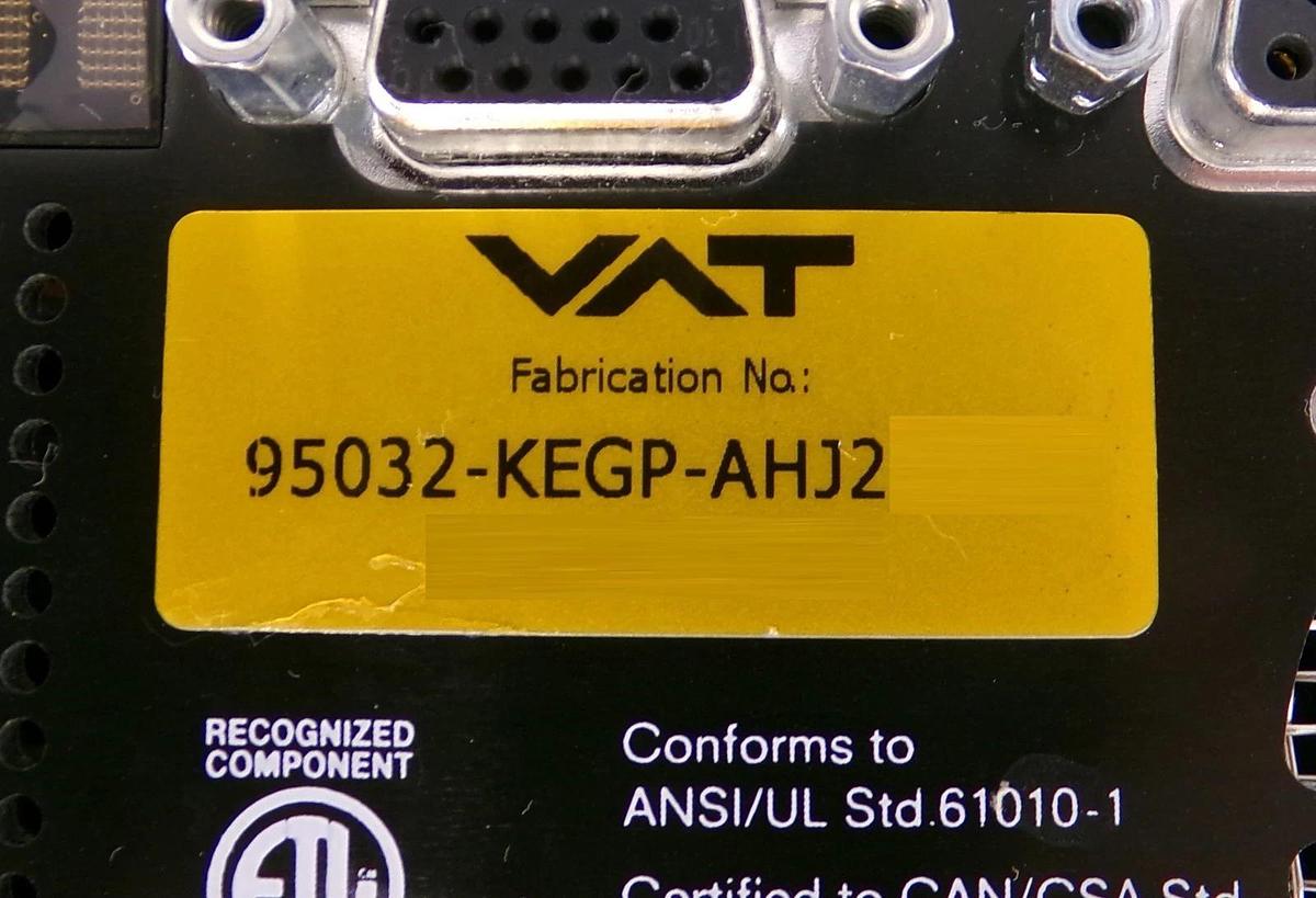 Used VAT 95032-KEGP-AHJ2 Butterfly Valve Control System Reseller Lot of 2 Working
