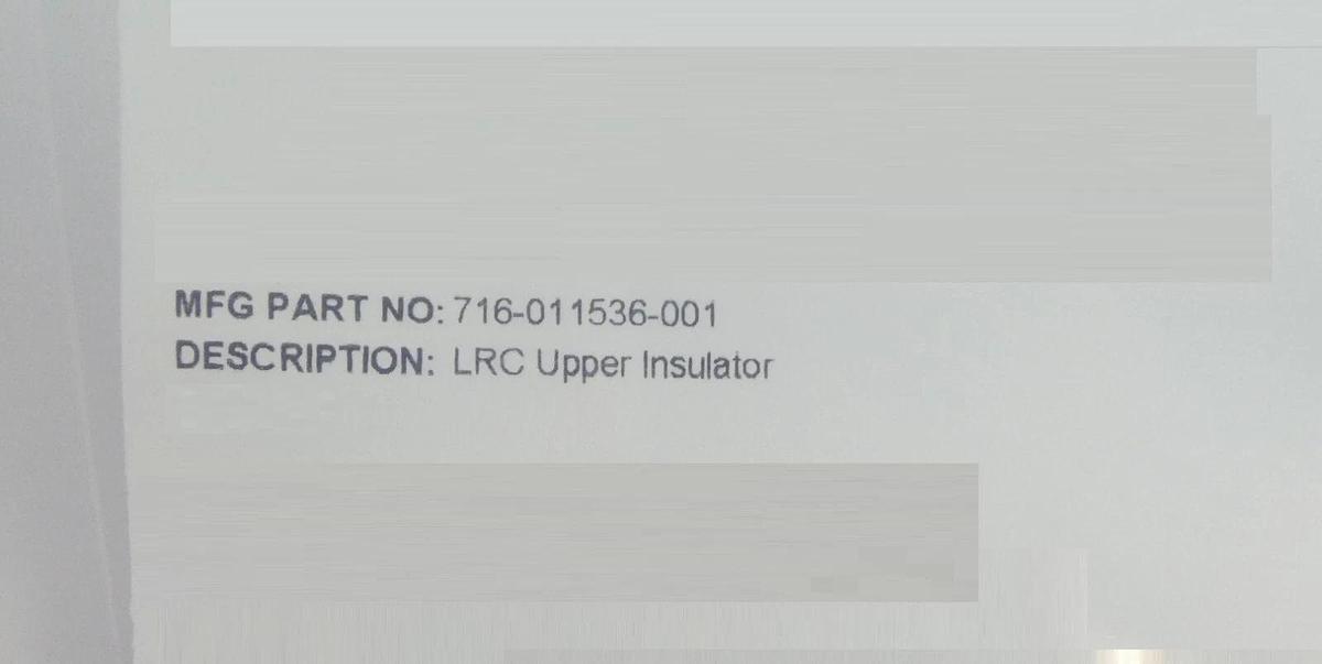 Refurbished Lam Research 716-011536-001 LRC Upper Insulator Ring Refurbished
