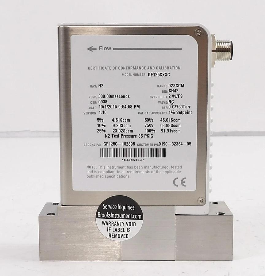 Brooks Instrument GF125C-102895 Mass Flow Controller MFC AMAT 0190-32364 New
