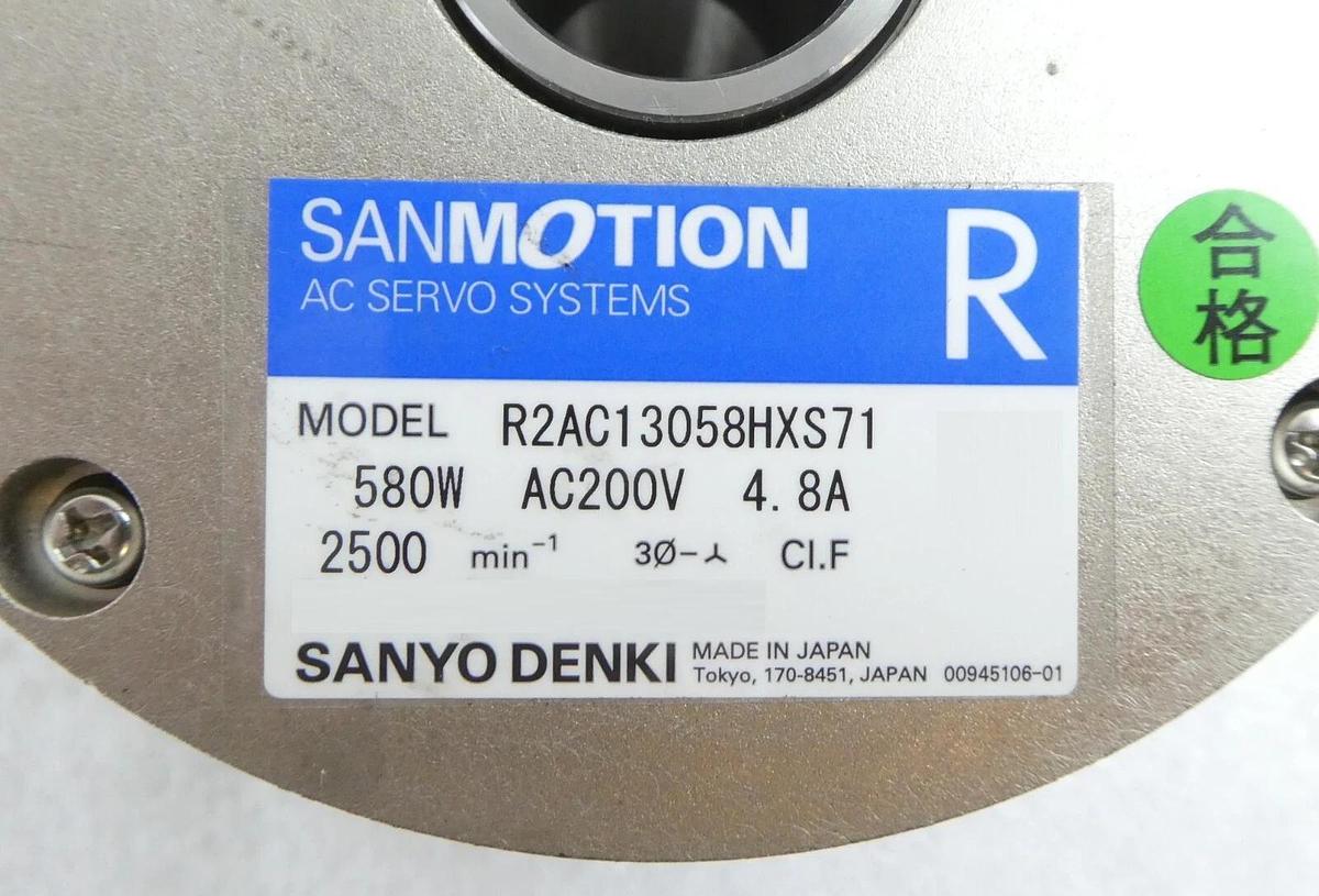 Used Sanyo Denki R2AC13058HXS71 AC Servomotor Sanmotion R Working