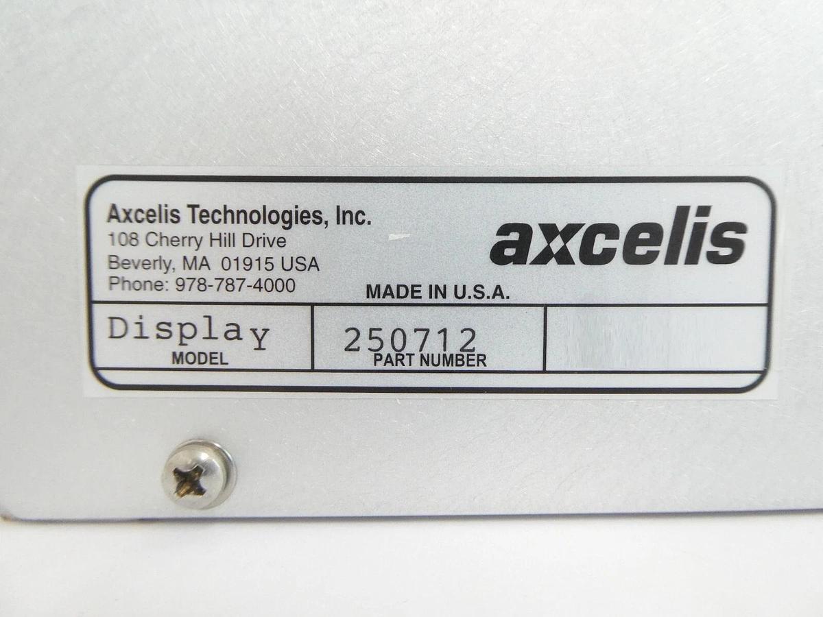 Axcelis Technologies 250712 Display AUX Rear System Monitor New Surplus