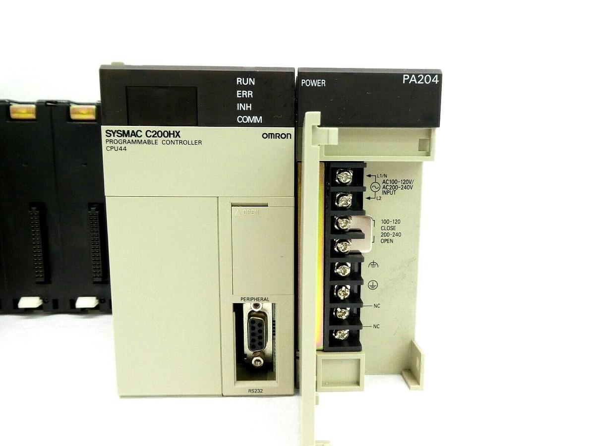 Used Omron C200HX Programmable Logic Controller PLC Microbar Mini Trackmate CPU44-E