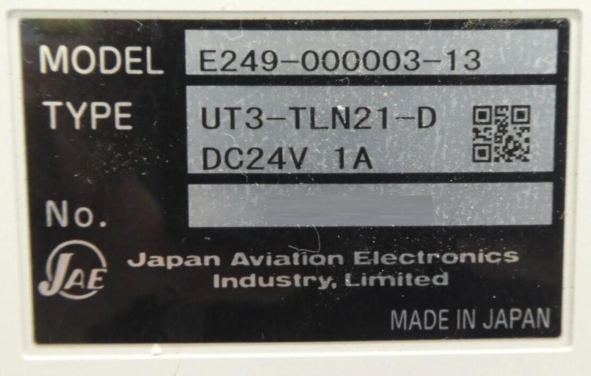 Used JAE Japan Aviation Electronics UT3-TLN21-D Hand-Held Display TEL E249-000003-13