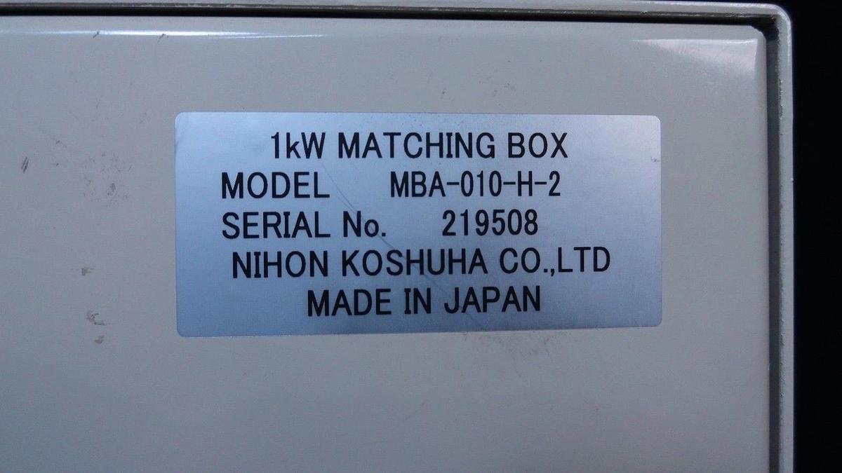 Used Nihon Koshuha MBA-010-H-2 1kW RF Matching Box Assembly MS-39D-4501-00 Working
