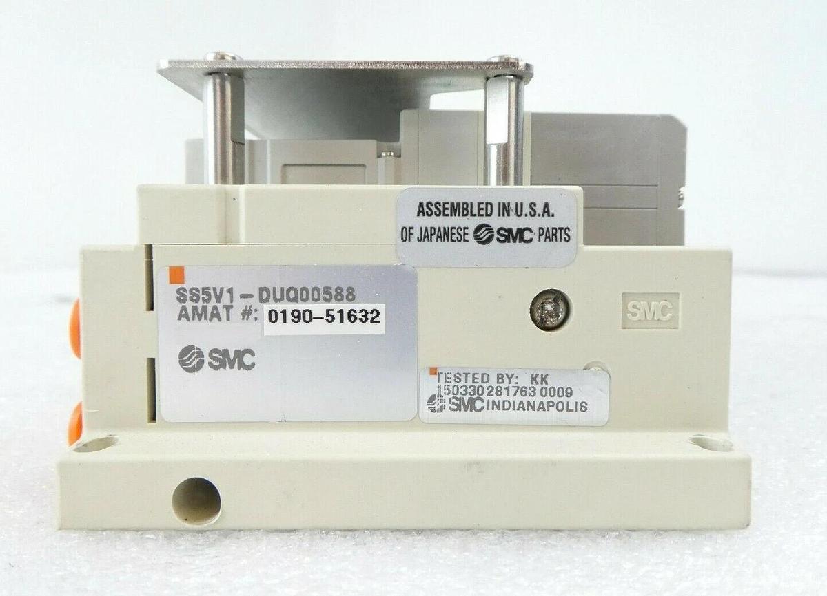 Used SMC SS5V1-DUQ00588 Pneumatic Manifold AMAT Applied Materials 0190-51632 Working