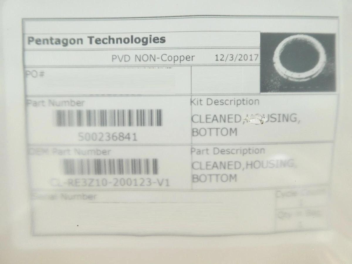 Pentagon Technologies 500236841 Cleaned Housing Bottom CL-RE3Z10-20012-V1 New