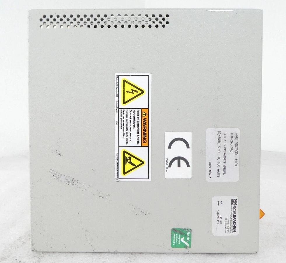 Used Schumacher 192140 Power Supply Module VG600I Air Products Working Surplus