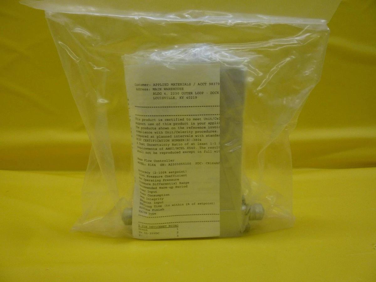 UNIT Instruments UFC-8164 Mass Flow Controller MFC AMAT 3030-11005 New Surplus