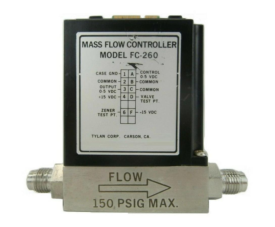 Used Tylan General FC-260 Mass Flow Controller MFC 50 SCCM N2 Working Spare