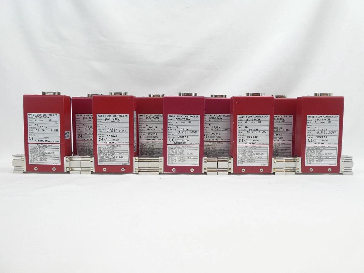 Used STEC SEC-7340M Mass Flow Controller MFC 10 SLM N2 Reseller Lot of 9 Working