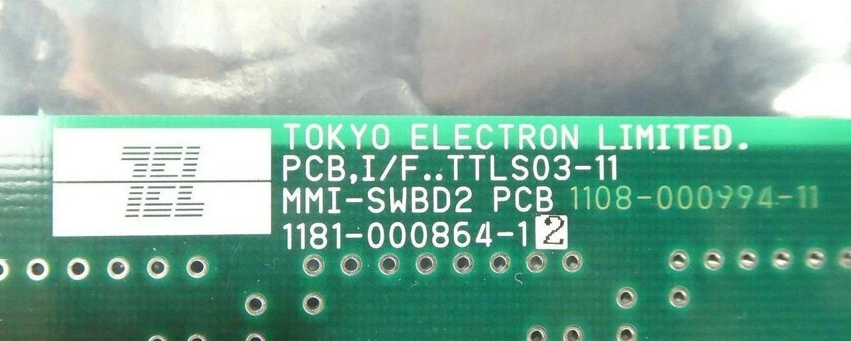 TEL Tokyo Electron 1181-000864-12 MMI Interface Board PCB MMI-SWBD2 New Surplus