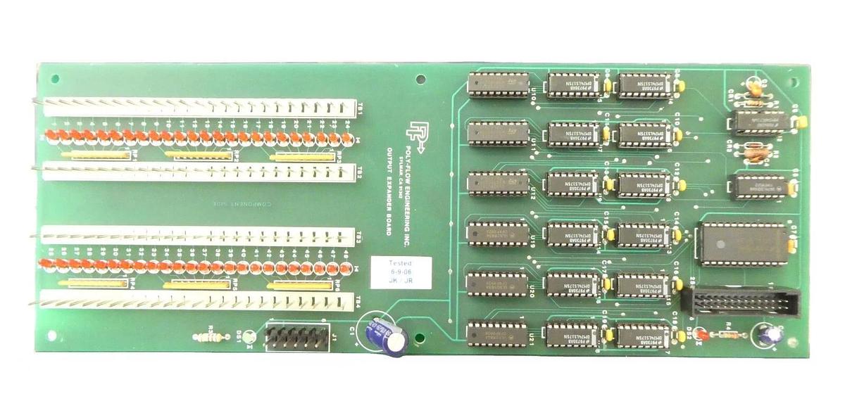 Used Poly-Flow Engineering 112431 Output Expander Board PCB Working Surplus