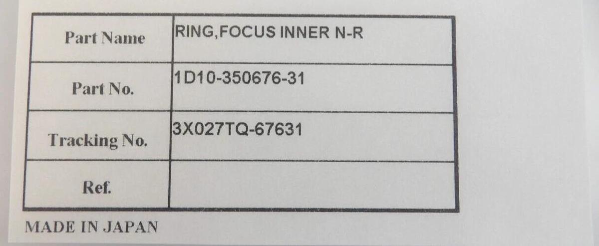 TEL Tokyo Electron 1D10-350676-31 Inner Focus Ring Reseller Lot of 5 New Spare