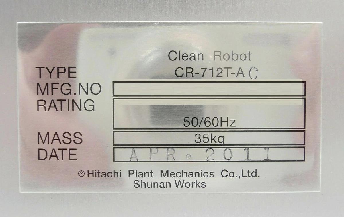 Used Hitachi CR-712T-AC Wafer Handling Clean Robot M-712E Copper Cu Exposed Working